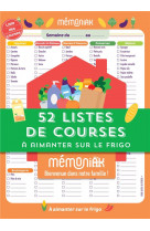 52 listes de courses memoniak - bloc aimante a completer