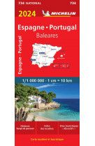 Carte nationale espagne, portugal 2024