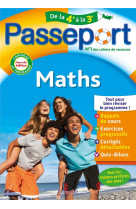 Passeport - maths - de la 4e à la 3e - cahier de vacances 2024