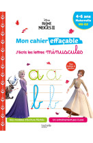 Disney - reine des neiges 2 - mon cahier effacable - j-ecris les lettres minuscules (4-6 ans)