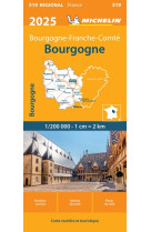 Carte régionale bourgogne 2025