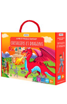 Livre et puzzle fantasy - chevaliers et dragons