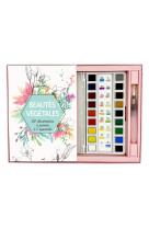 Coffret aquarelle - beautés végétales - 30 illustrations à peindre à l'aquarelle