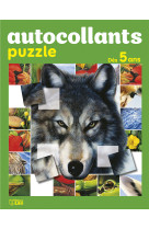 Autocol puzzle animaux loup