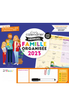 Grand calendrier mensuel  famille organisée 2023