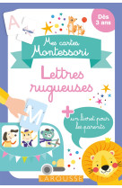 Mes cartes montessori : lettres rugueuses