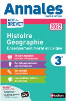 Annales brevet 2022 - histoire géographie enseignement moral et civique - corrigé