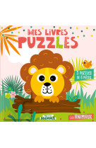 Mon p'tit hemma - mes livres puzzles - les animaux - 5 puzzles de 6 pièces