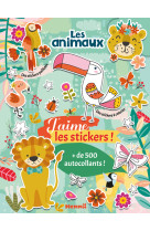 J'aime les stickers - les animaux - + de 500 autocollants - des stickers à colorier - des stickers pailletés