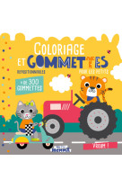 Mon p'tit hemma - coloriage et gommettes pour les petits - vroum ! - + de 300 gommettes repositionnables