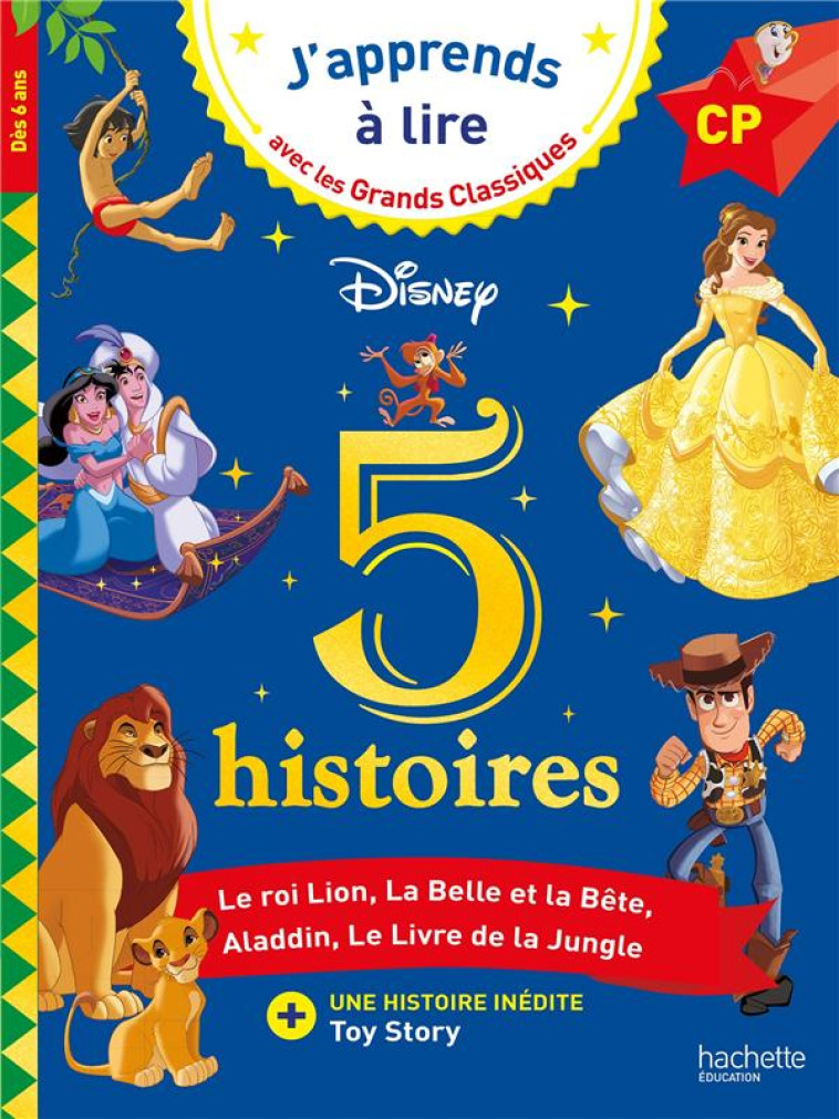 DISNEY - 5 HISTOIRES - CP NIVEAUX 1, 2, 3 - ALBERTIN ISABELLE - HACHETTE