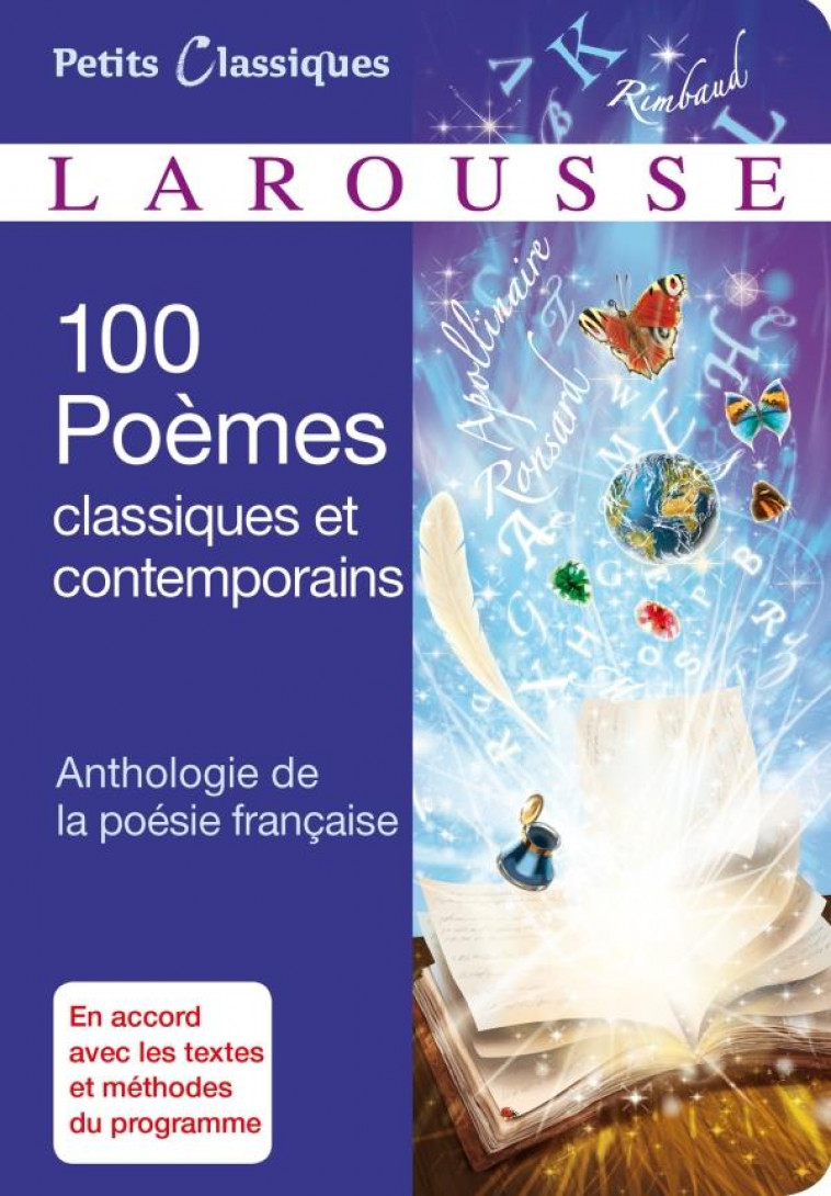 100 POEMES CLASSIQUES ET CONTEMPORAINS -AN HOLOGIE DE LA POESIE FRANCAISE - XXX - LAROUSSE