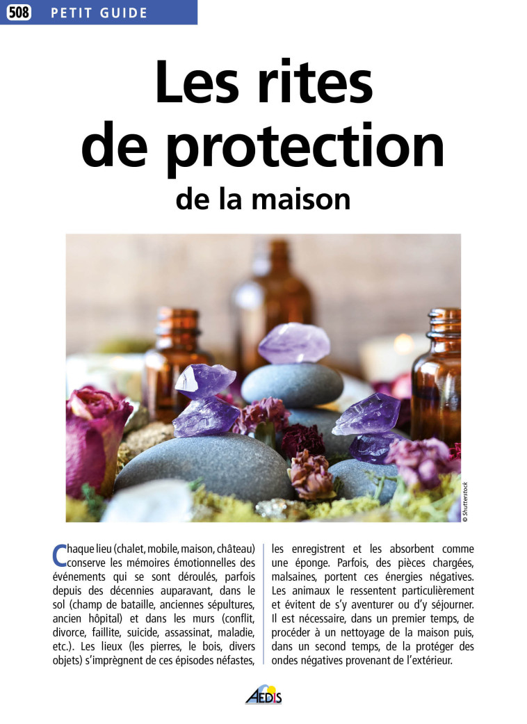 LES RITES DE PROTECTION DE LA MAISON -  Collectif - AEDIS