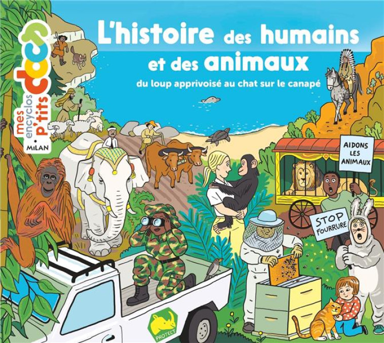 L-HISTOIRE DES HUMAINS ET DES ANIMAUX - LEDU/FRATTINI - MILAN