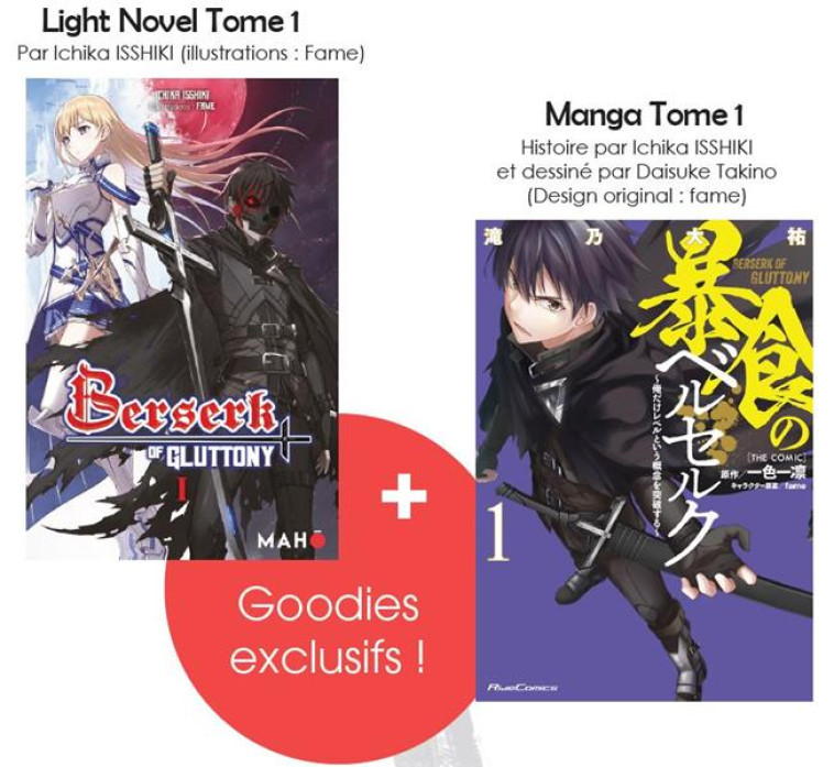 T01 - PACK DECOUVERTE - BERSERK OF GLUTTONY (LIGHT NOVEL + MANGA) - ISSHIKI/FAME/DAISUKE - BOOKS ON DEMAND