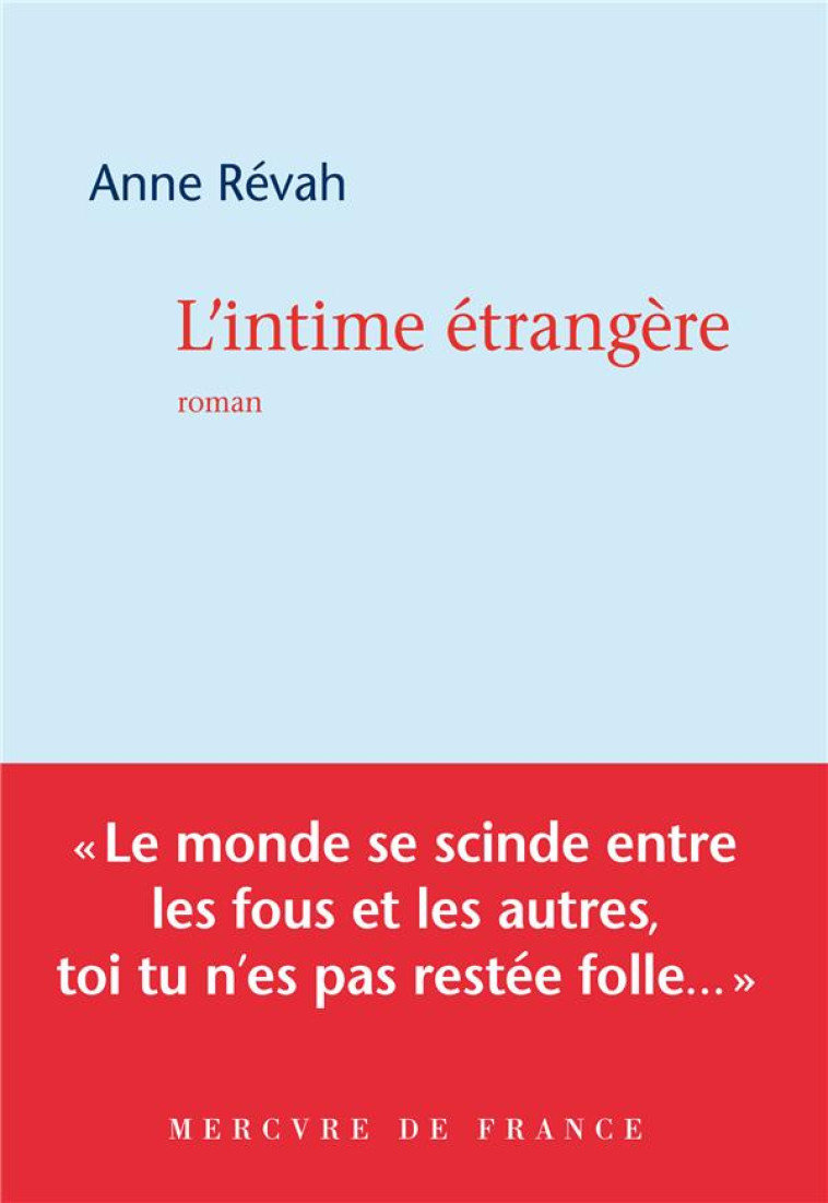 L-INTIME ETRANGERE - REVAH ANNE - MERCURE DE FRAN