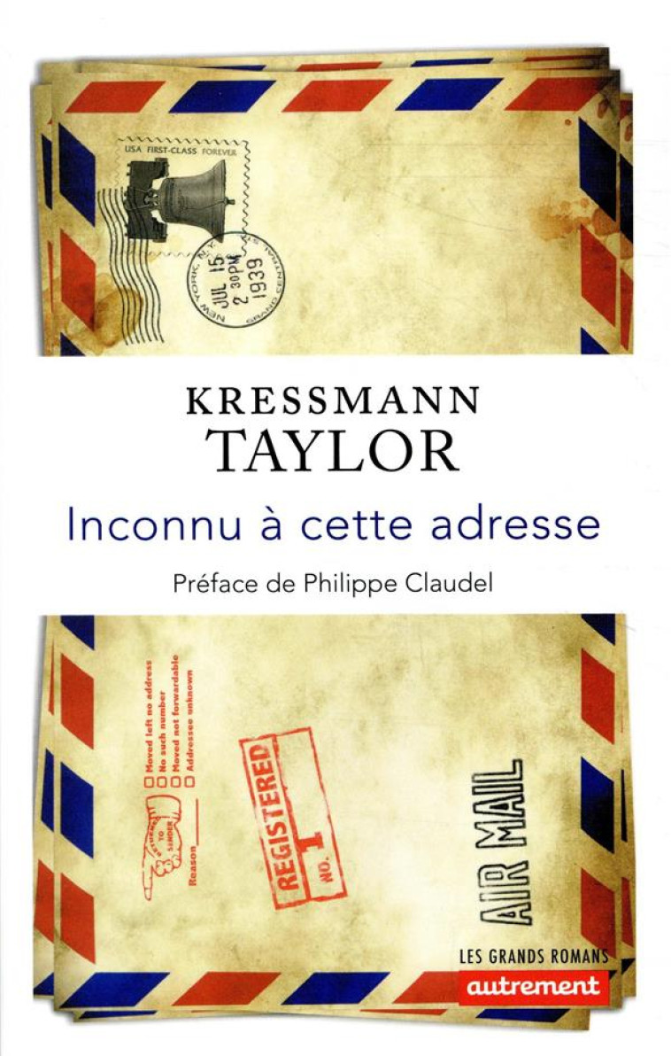 INCONNU A CETTE ADRESSE - KRESSMANN TAYLOR - AUTREMENT