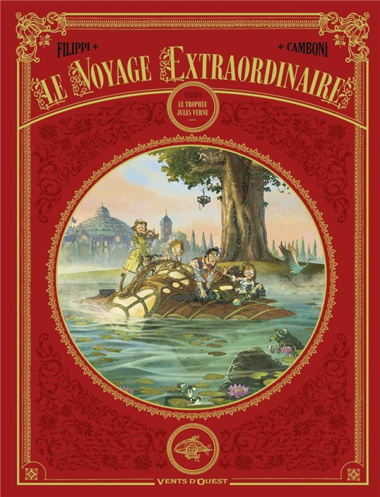 LE VOYAGE EXTRAORDINAIRE - COFFRET TOMES 01 A 03 - CYCLE 1 - LE TROPHEE JULES VERNE - FILIPPI/CAMBONI - VENTS D'OUEST