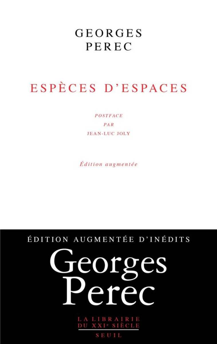 ESPECES D-ESPACES ((EDITION AUGMENTEE D) - PEREC GEORGES - SEUIL