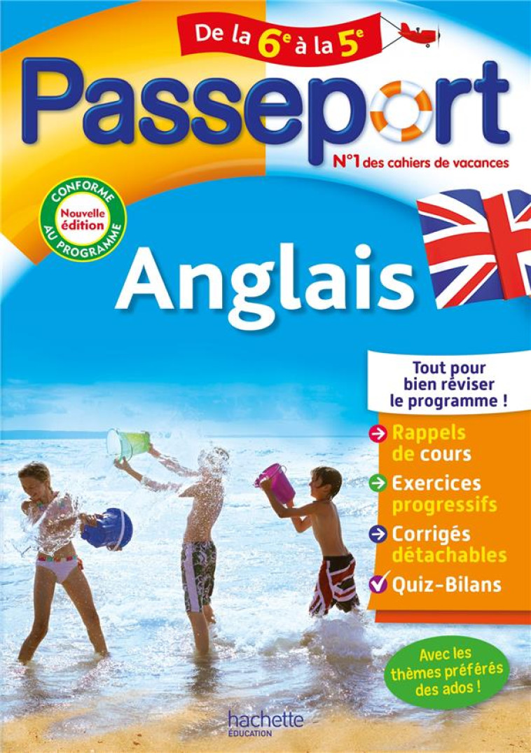 PASSEPORT ANGLAIS DE LA 6E A LA 5E - CAHIER DE VACANCES 2022 - BONNET CAROLE - HACHETTE