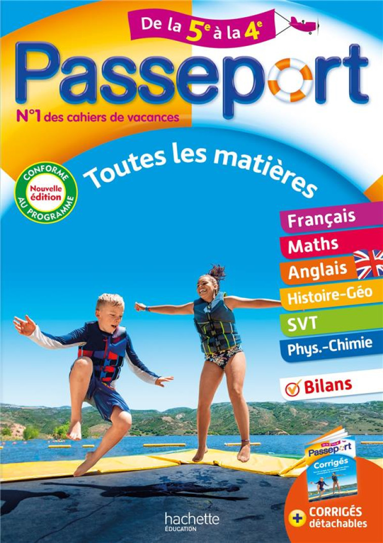 PASSEPORT TOUTES LES MATIERES DE LA 5E A LA 4E - CAHIER DE VACANCES 2022 - LISLE/ROUSSEAU - HACHETTE