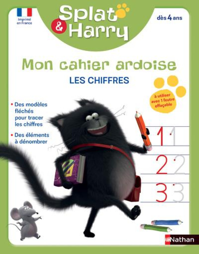 SPLAT & HARRY - CAHIERS EFFACABLES: CHIFFRES (DES 4 ANS) - SCOTTON ROB - CLE INTERNAT