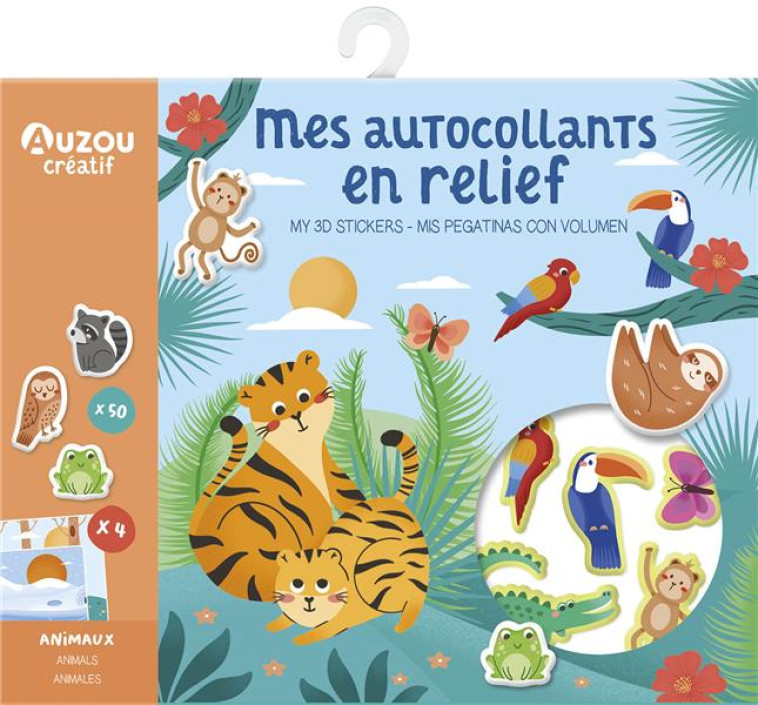 MES AUTOCOLLANTS EN RELIEF - ANIMAUX - PAULINA CHOLEVA - NC