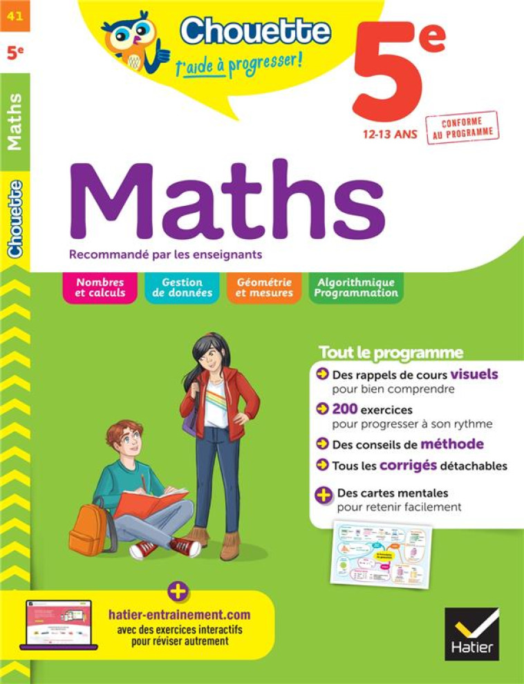 MATHS 5E - CAHIER DE REVISION ET D'ENTRAINEMENT - BONNEFOND/DAVIAUD - HATIER SCOLAIRE