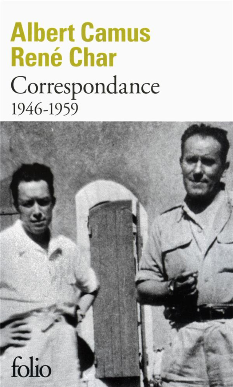 CORRESPONDANCE - (1946-1959) - CHAR/CAMUS - Gallimard