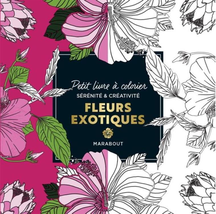 PETIT LIVRE A COLORIER - FLEURS EXOTIQUES - XXX - MARABOUT