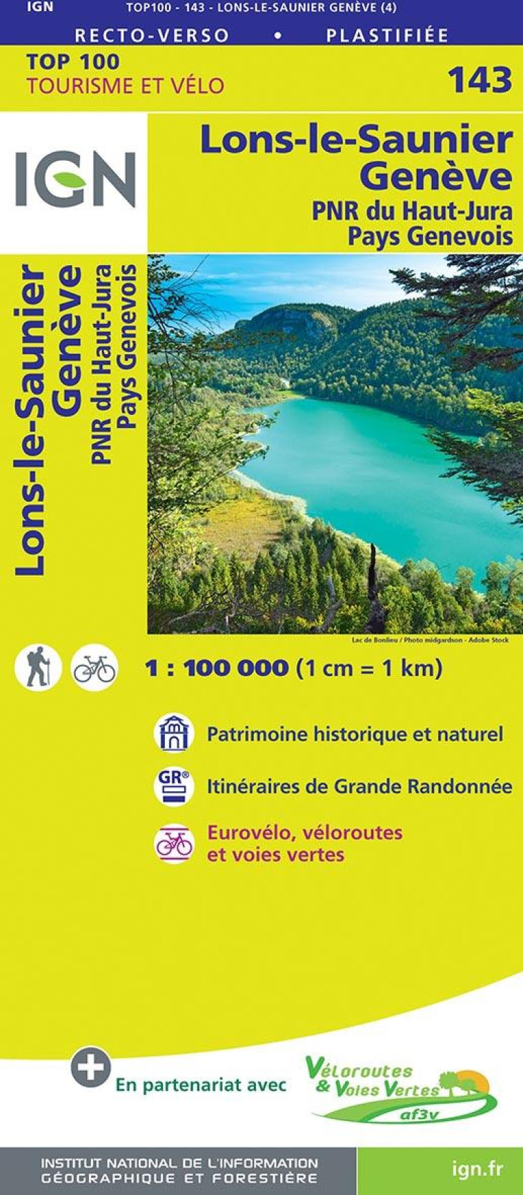 143 - LONS-LE-SAUNIER GENEVE PNR DU HAUT JURA PAYS GENEVOIS - XXX - MICHELIN
