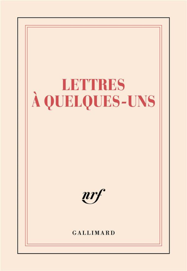 ETUI DE CARTES LETTRES A QUELQUES-UNS (PAPETERIE) - COLLECTIF - NC