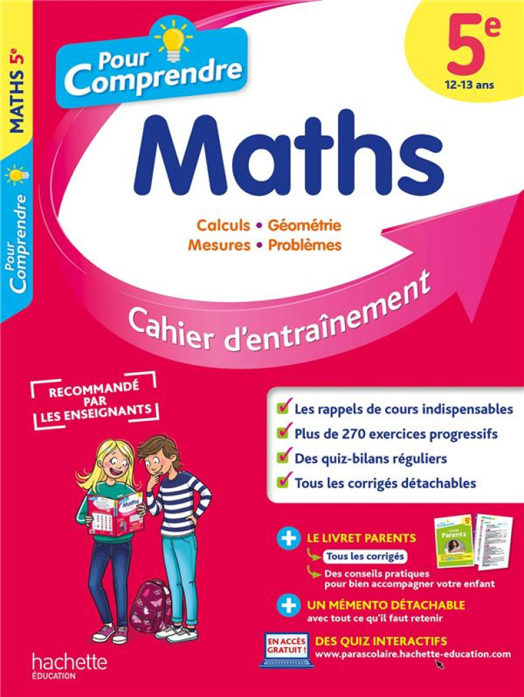 POUR COMPRENDRE MATHS 5E - ROUSSEAU/CLAMART - HACHETTE