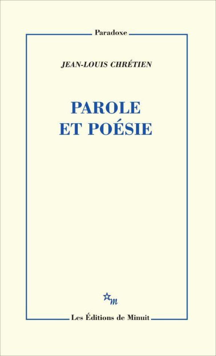 PAROLE ET POESIE - CHRETIEN/LAURENT - MINUIT