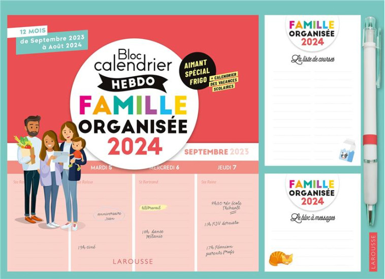 LE PETIT CALENDRIER HEBDO DE LA FAMILLE ORGANISEE 2023 - 2024 - XXX - NC