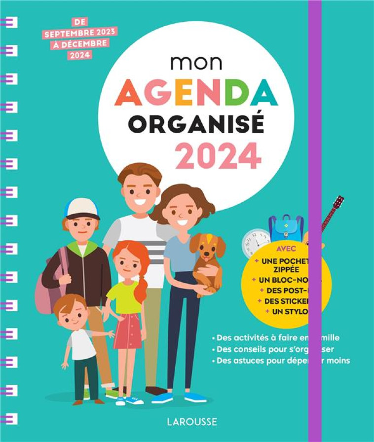 MON AGENDA FAMILLE ORGANISEE 2024 - XXX - NC