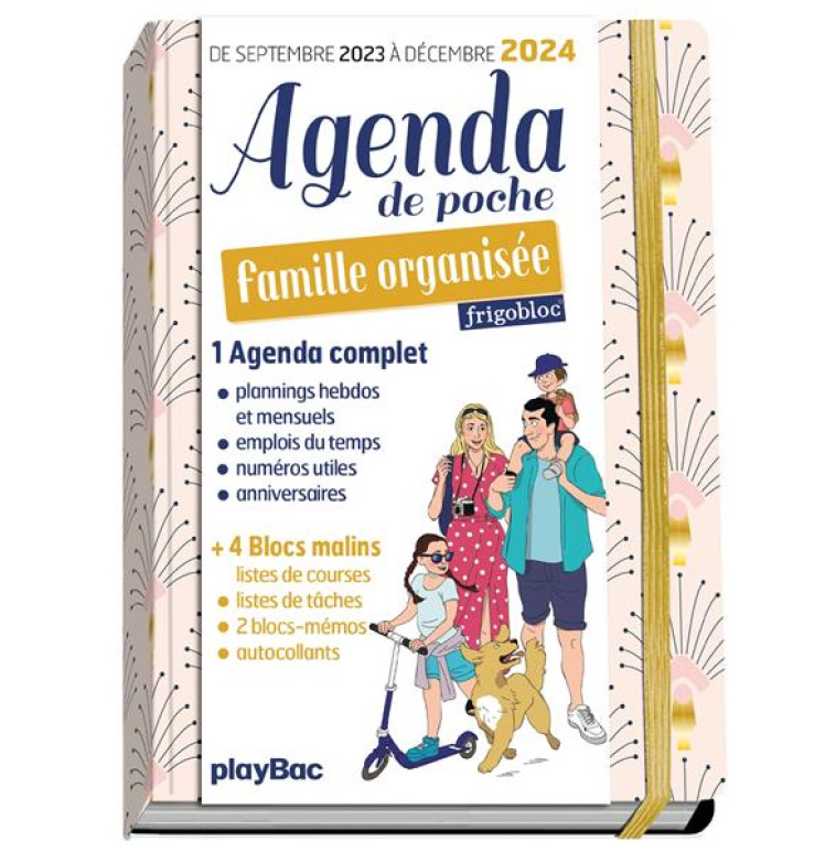 AGENDA DE POCHE 2024 DE LA FAMILLE ORGANISEE - ROSE (DE SEPT. 2023 A DEC. 2024) - COLLECTIF - NC