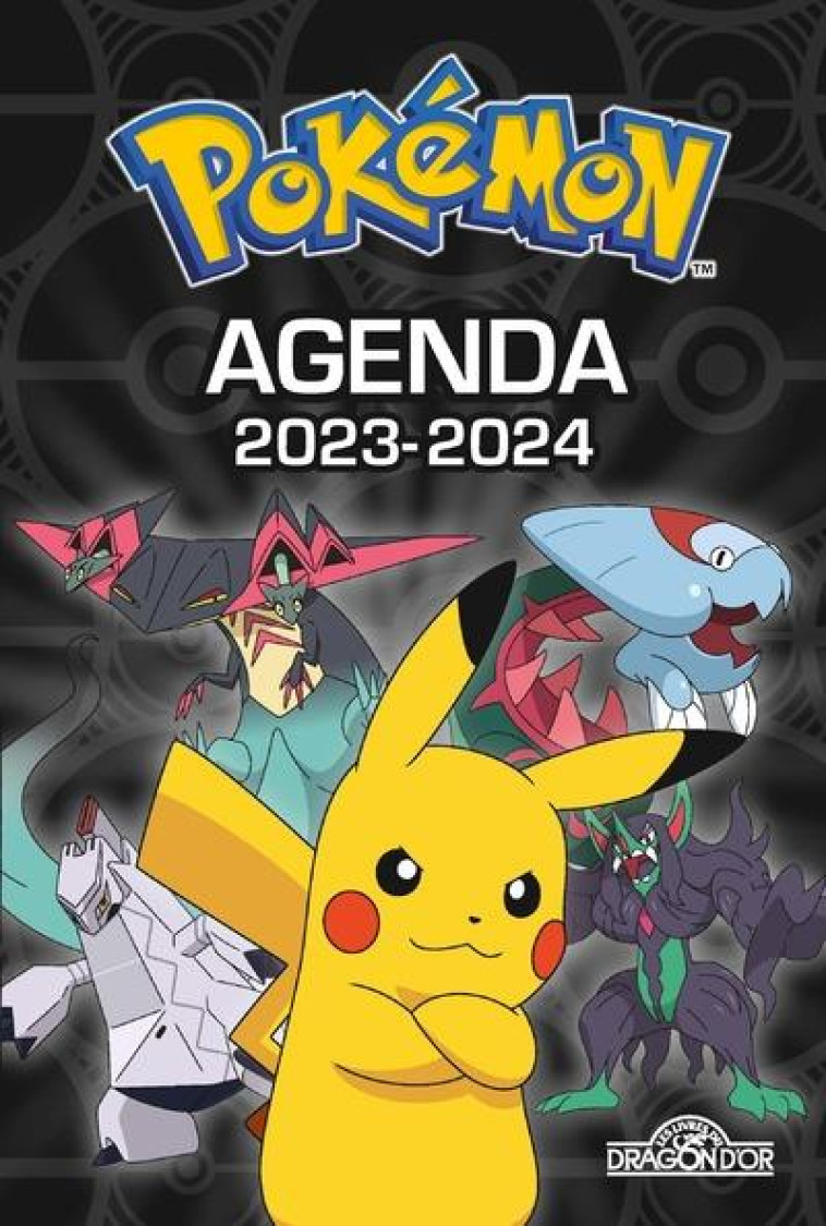 POKEMON AGENDA 2023-2024 - COUVERTURE NOIRE - THE POKEMON COMPANY - NC