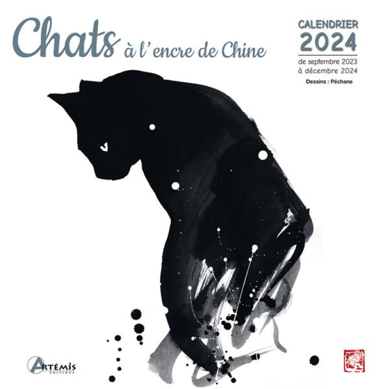 CALENDRIER CHATS A L-ENCRE DE CHINE 2024 - XXX - NC