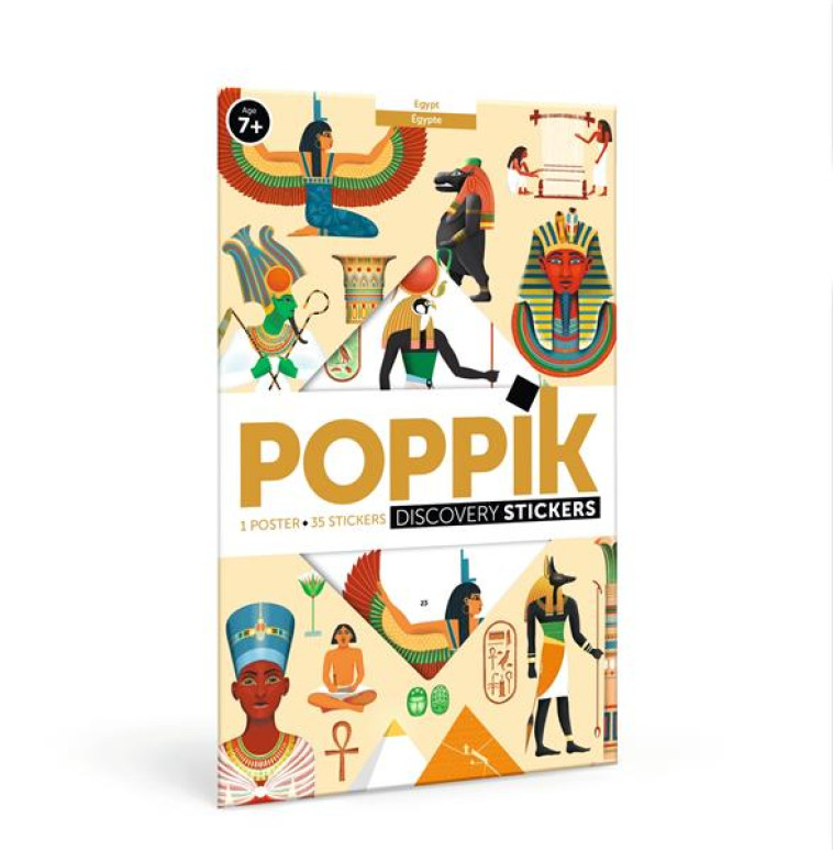 POPPIK EGYPTE - 1 POSTER + 35 STICKERS REPOSITIONNABLES - POPPIK/GUEDRA - NC