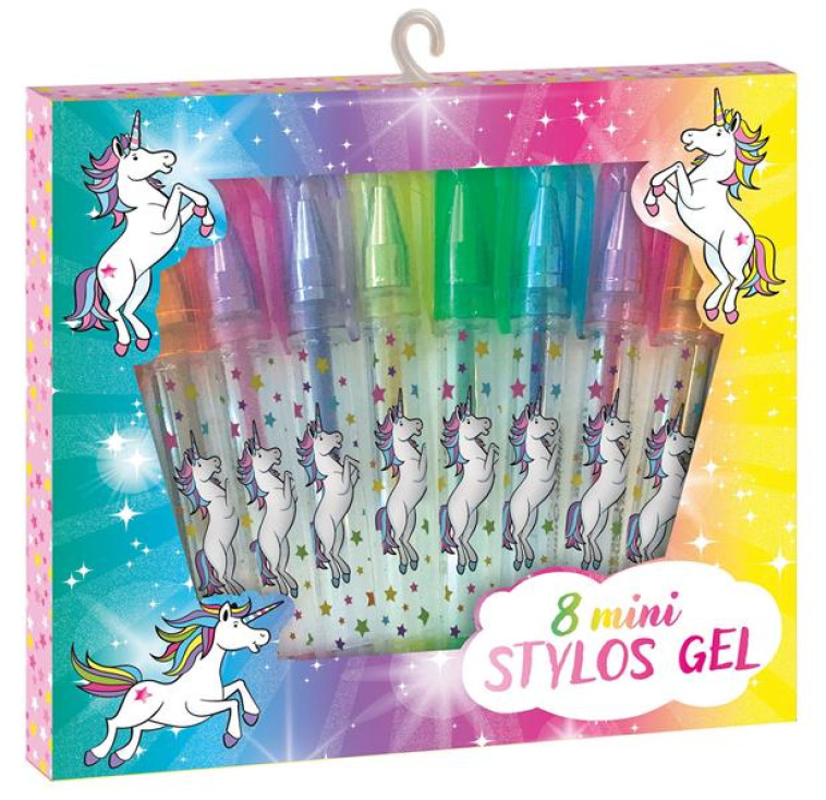 8 MINI STYLOS GEL LICORNES - MORAN PAUL - NC