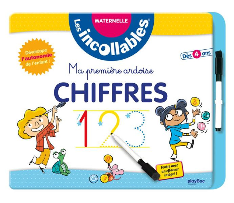 LES INCOLLABLES - MA PREMIERE ARDOISE - CHIFFRES - PLAYBAC EDITIONS - PRISMA