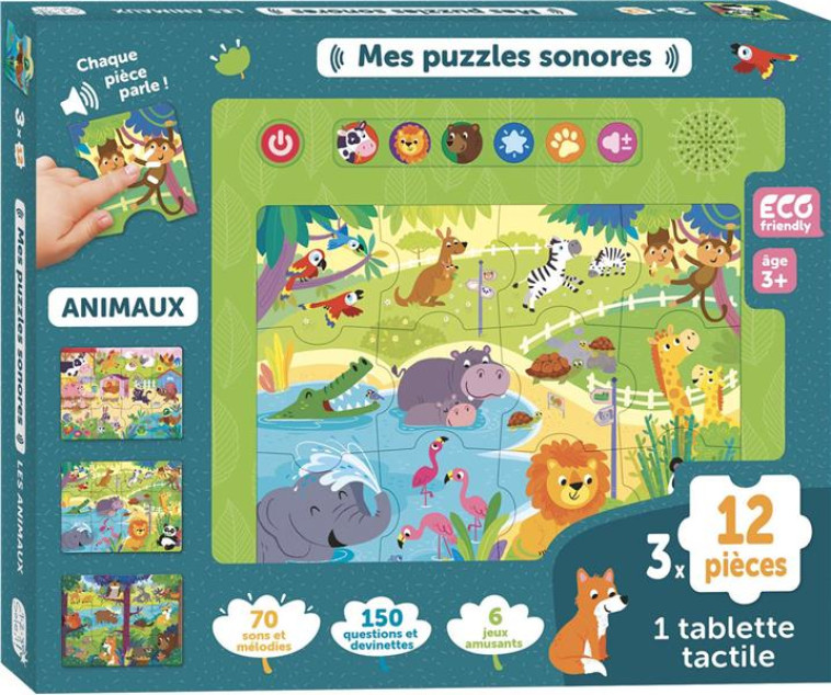 MES PUZZLES SONORES - LES ANIMAUX - COLLECTIF - NC