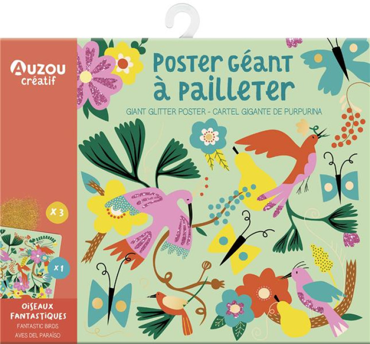 MA POCHETTE D-ARTISTE - POSTER GEANT A PAILLETER - OISEAUX FANTASTIQUES - ANDREACCHIO (KERNER) - NC