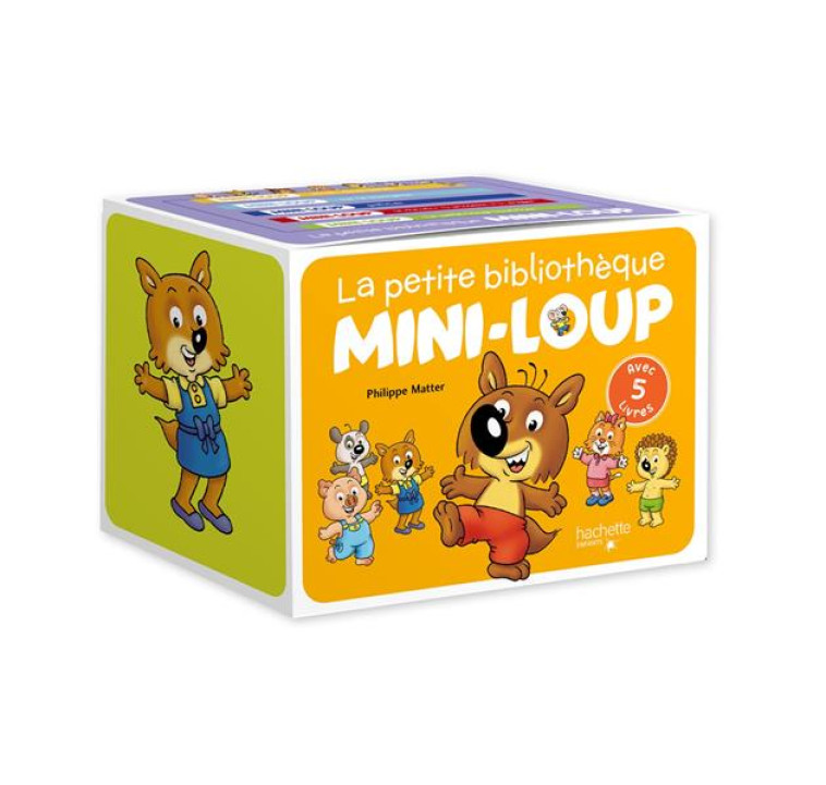 LA PETITE BIBLIOTHEQUE MINI-LOUP - AVEC 5 LIVRES - MATTER PHILIPPE - HACHETTE