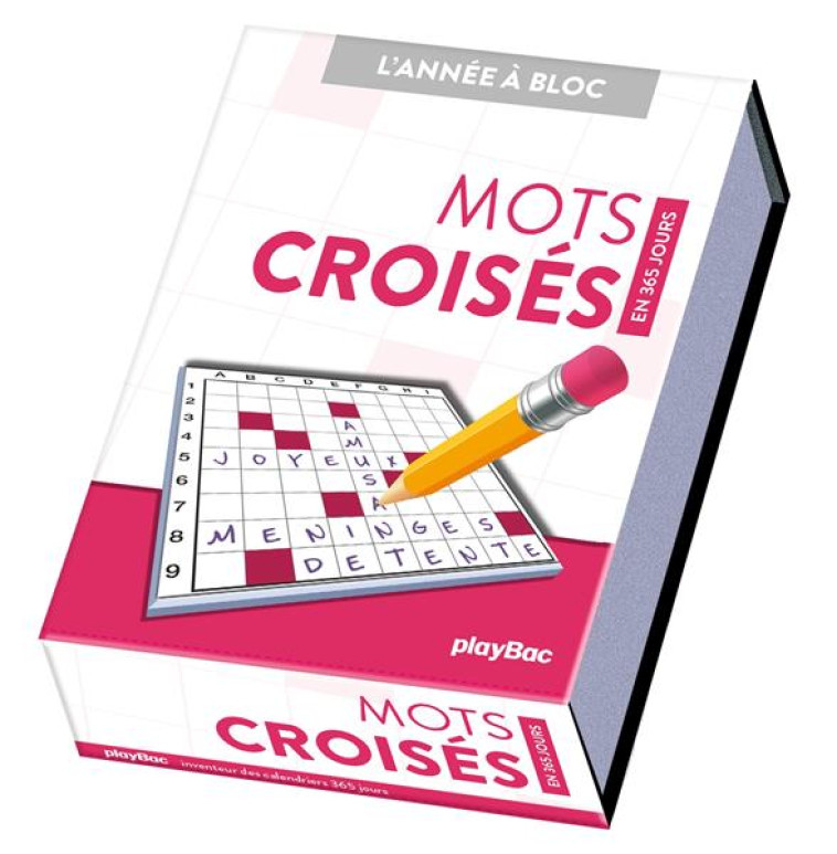 CALENDRIER MOTS CROISES EN 365 JOURS - L-ANNEE A BLOC - PLAYBAC EDITIONS - NC