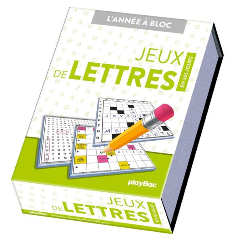 CALENDRIER JEUX DE LETTRES EN 365 JOURS - ANNEE A BLOC - XXX - NC