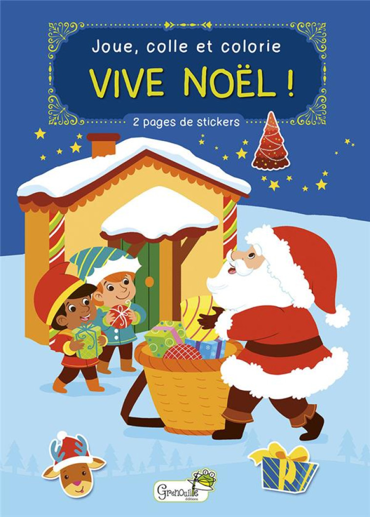 JOUE, COLLE ET COLORIE VIVE NOEL - XXX - GRENOUILLE