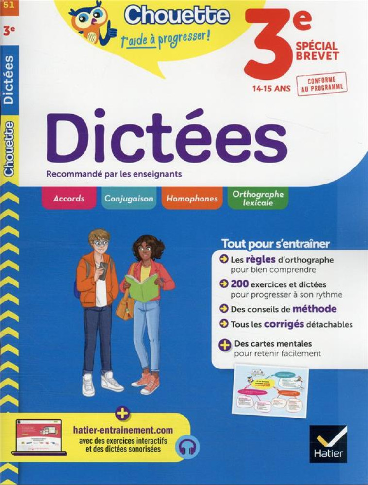 DICTEES 3E - CAHIER DE REVISION ET D-ENTRAINEMENT - SAUVE FABIENNE - HATIER SCOLAIRE