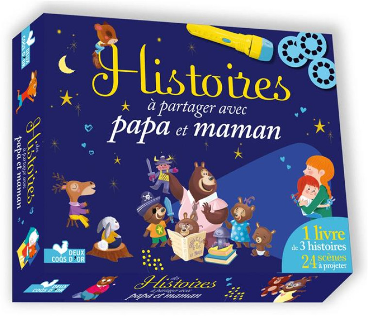 HISTOIRES A PARTAGER AVEC PAPA ET MAMAN - COFFRET AVEC LAMPE - COLLECTIF - HACHETTE